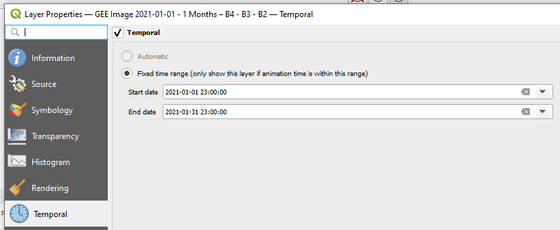 Set time range