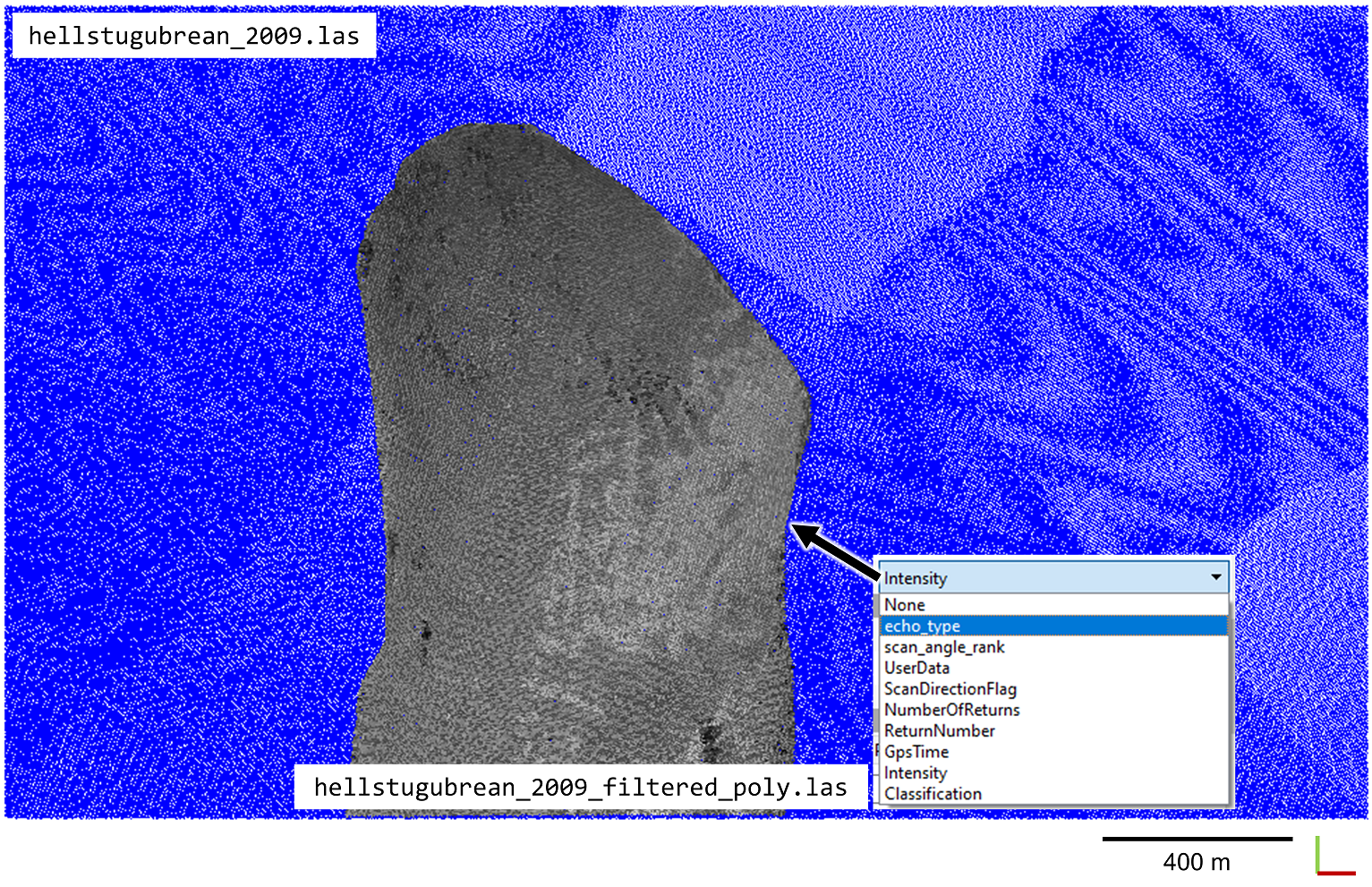Point clouds in CloudCompare Visualization of output point cloud in CloudCompare