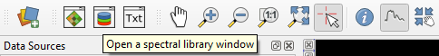 Open a spectral library window Open a spectral library window